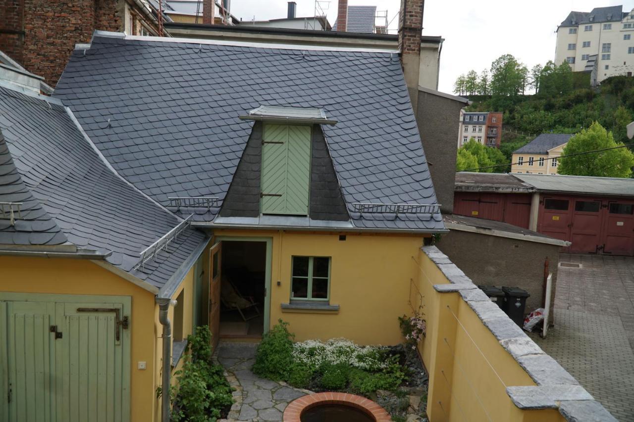 Pension Zum Hirschstein Greiz Bagian luar foto